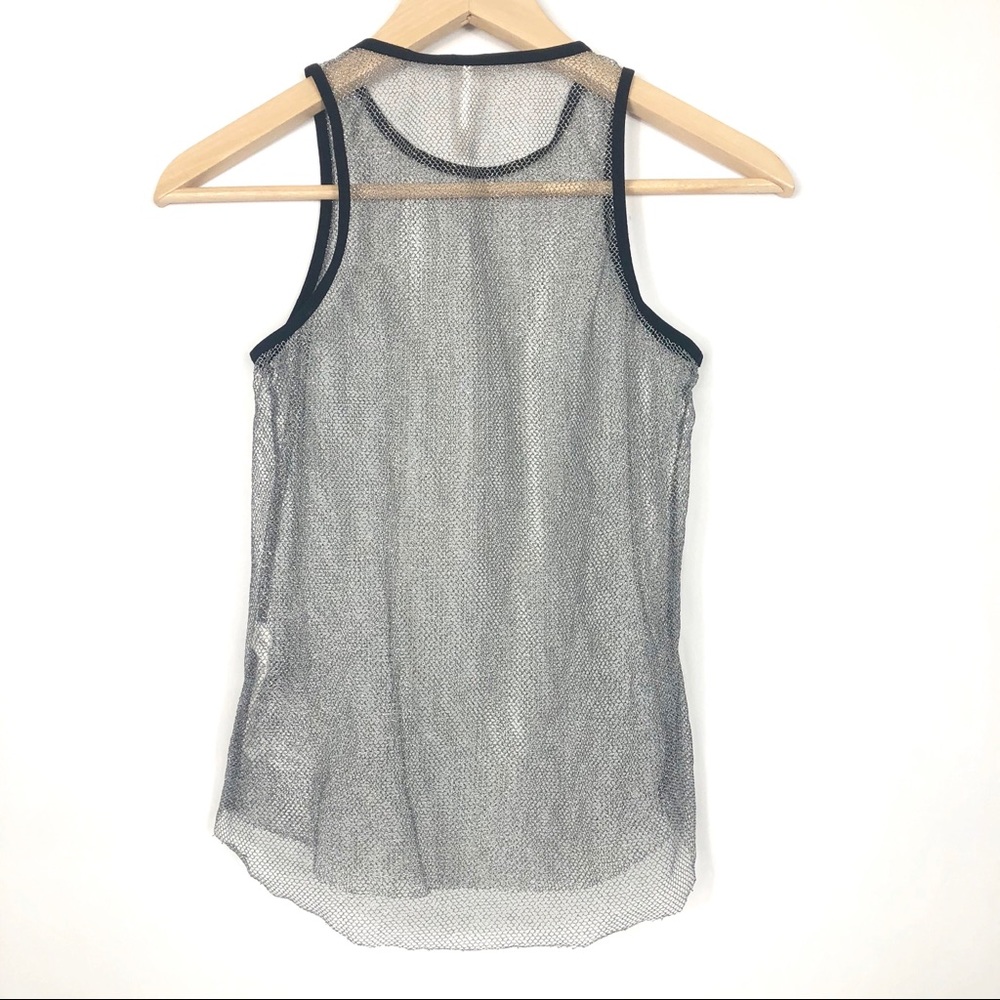 Free People Silver Mesh Tank